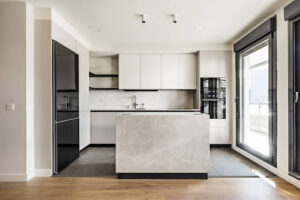 Kitchen island design layout.